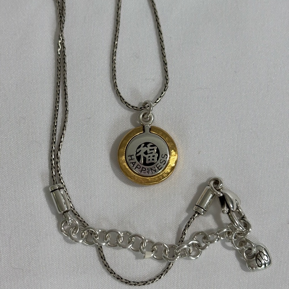 Brighton Happiness necklace 16 in necklace Silver plated & Gold plated